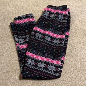 Fleece lined Pattern Leggings